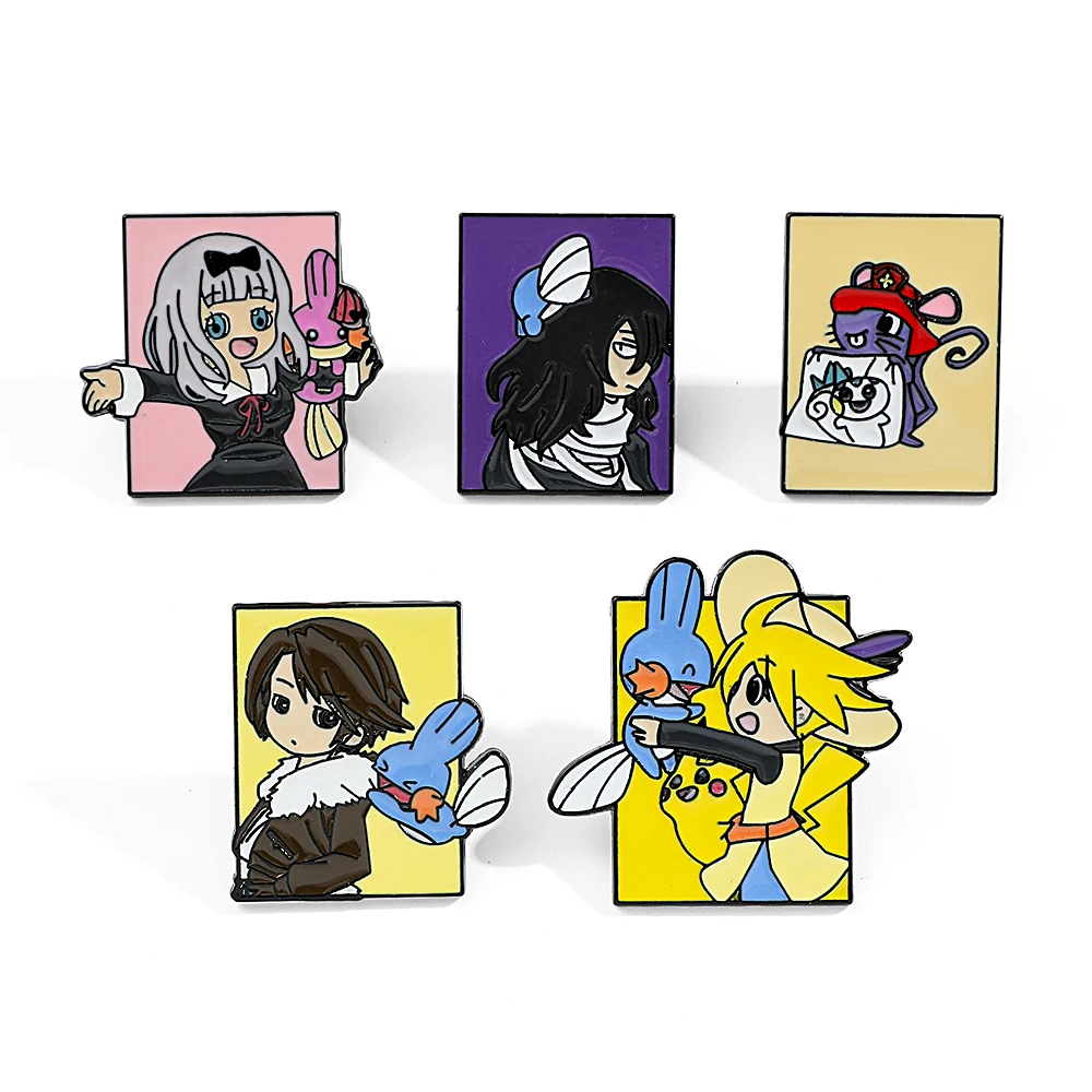 Enamel Pin Set - 5 Pcs Pokémon Anime Characters Brooch