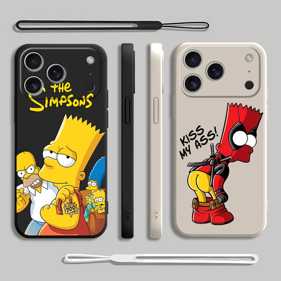 Red Bart Simpson Phone Cover C - Lanyard Anime Logo ulasan dan harga