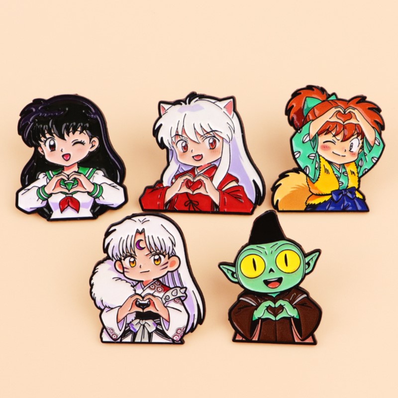 Cute Wolf Ear Fantasy Characte - Enamel Pin Set ulasan dan harga