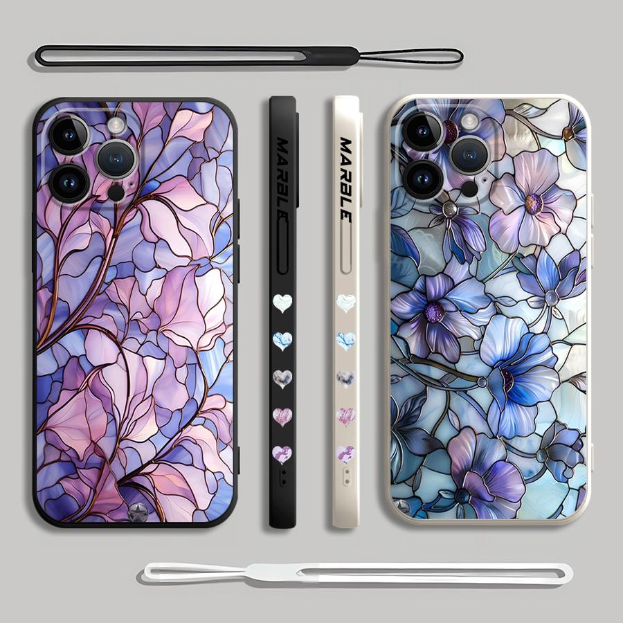 Flower Marble Phone Case for i - Lanyard Anime Logo ulasan dan harga