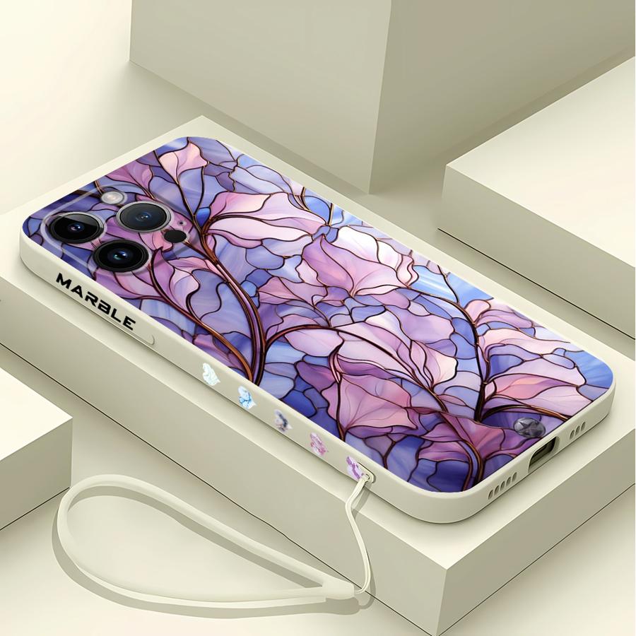 Flower Marble Phone Case for i - Lanyard Anime Logo ulasan dan harga