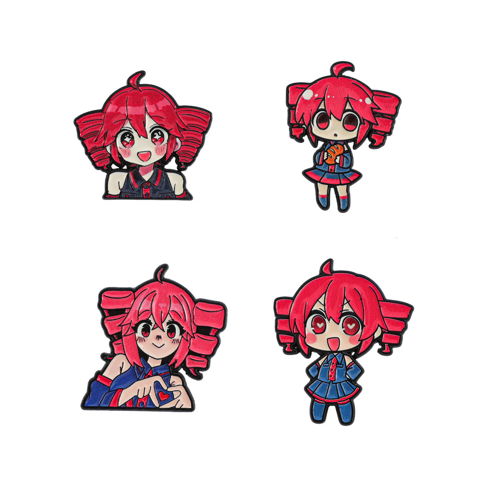 4pcs Anime Cute Cartoon Brooch - Enamel Pin Set ulasan dan harga
