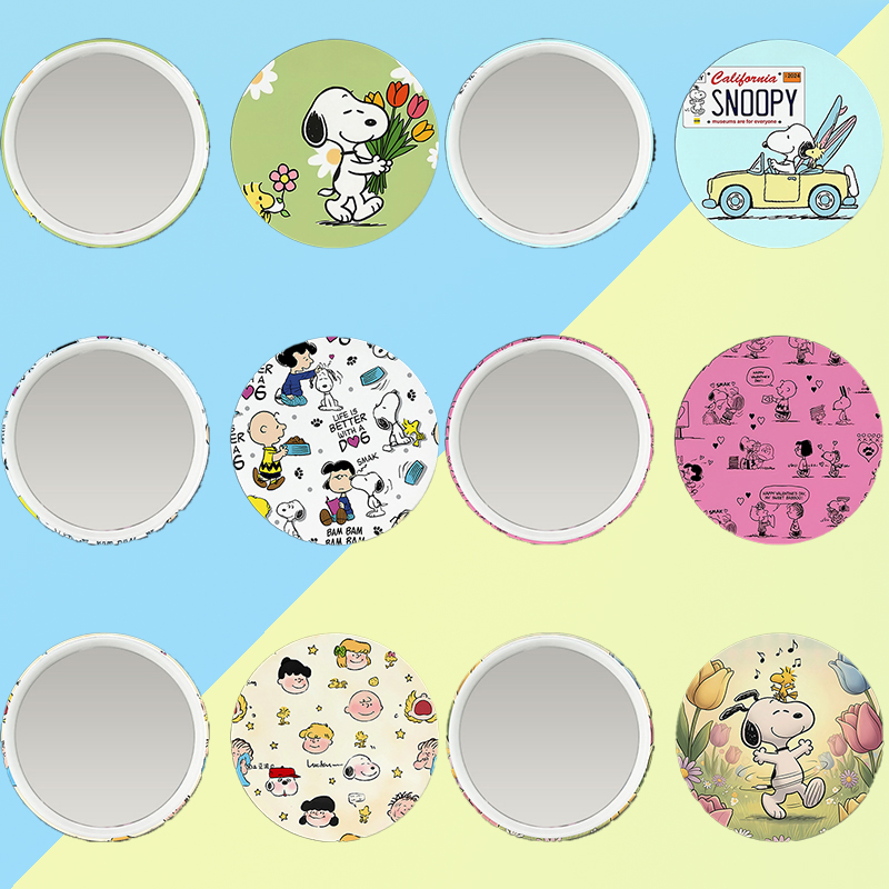 New Snoopys Badge Mirror Woman - Anime Merchandise Women ulasan dan harga