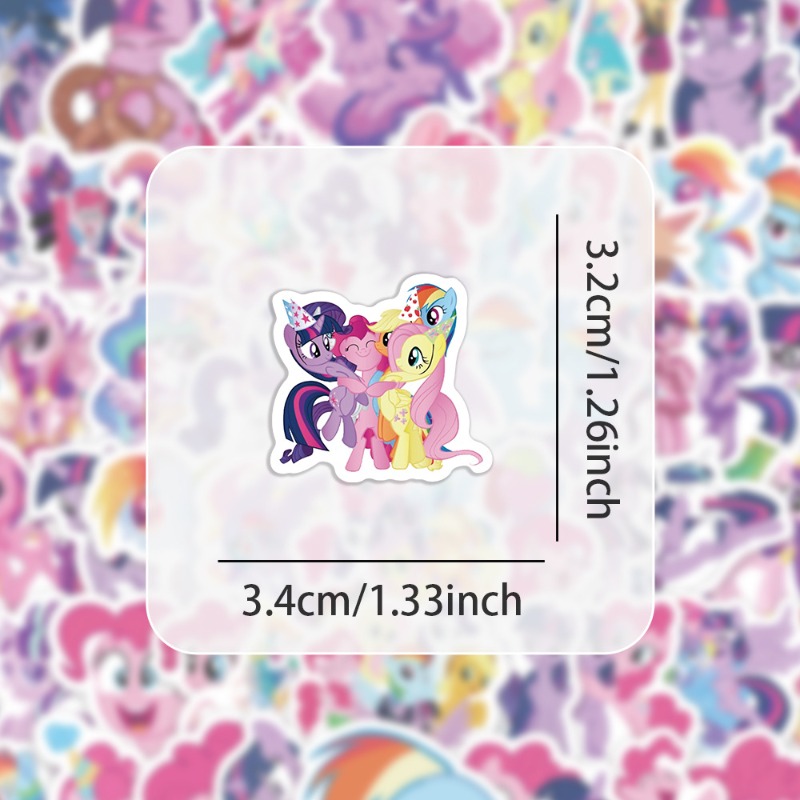 100pcs Cartoon My Little Ponys - Merchandise Anime ulasan dan harga