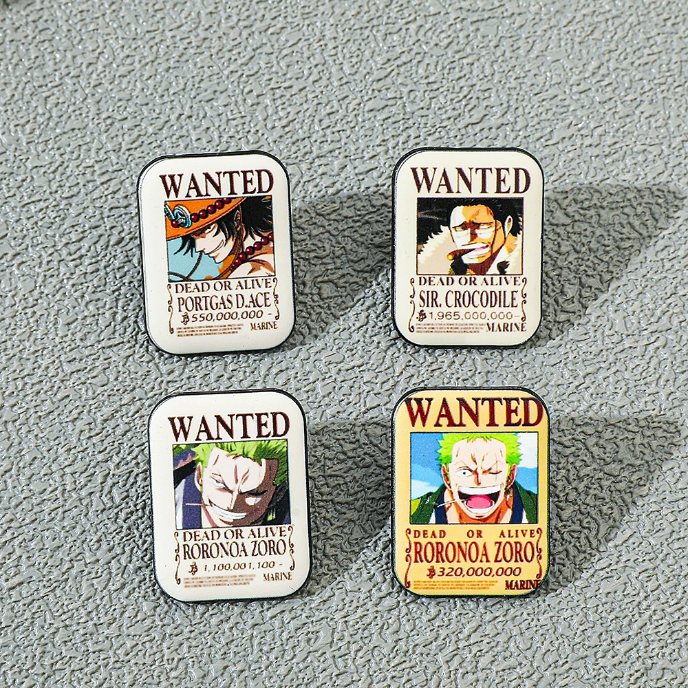 4 Pcs ONE PIECE Cartoon Anime  - Enamel Pin Set ulasan dan harga