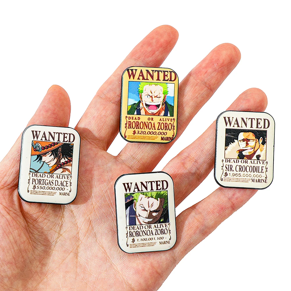 4 Pcs ONE PIECE Cartoon Anime  - Enamel Pin Set ulasan dan harga