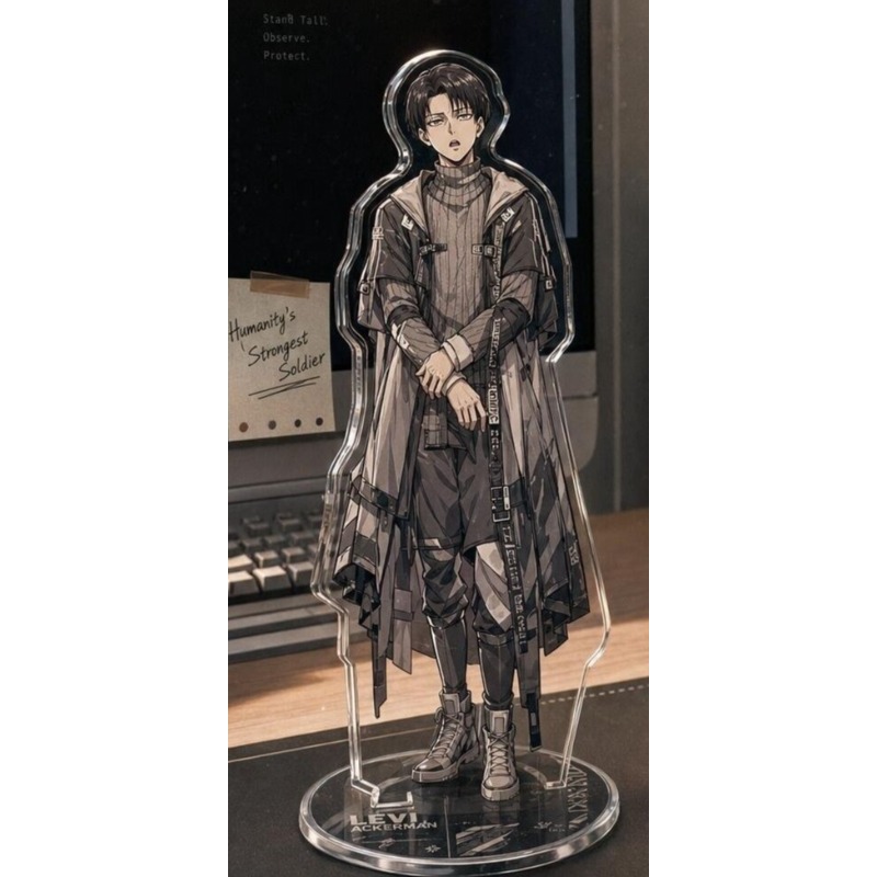 Levi Ackerman Acrylic Stand Fi - Windbreaker Anime Merchandise ulasan dan harga