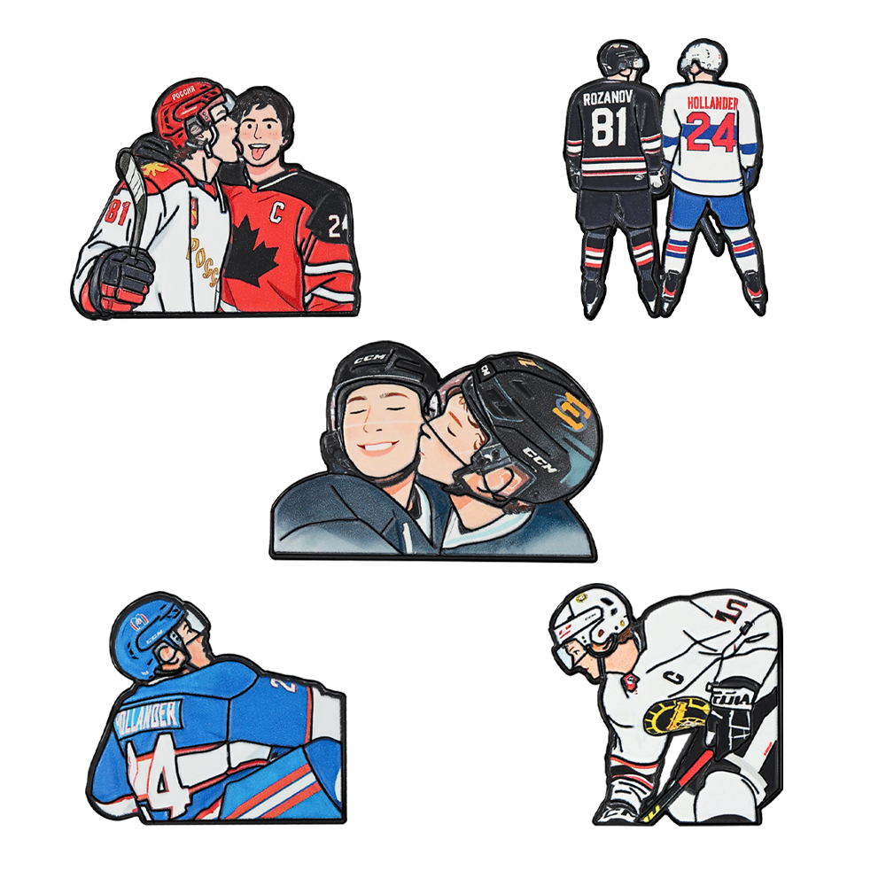 5pcs Heated Rivalry Cartoon ic - Enamel Pin Set ulasan dan harga