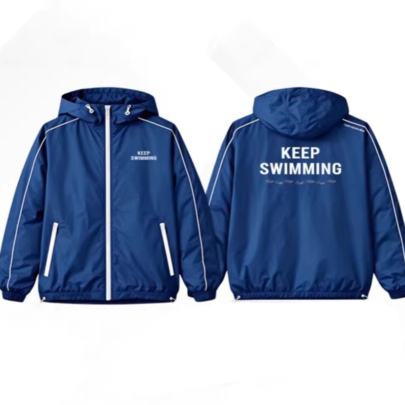 Kpop Keep Swimming Print Zippe - Windbreaker Anime Merchandise ulasan dan harga