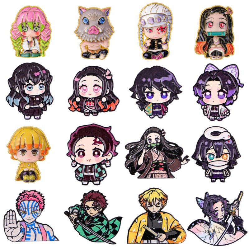 Cute Q Version Kimono Cartoon  - Enamel Pin Set ulasan dan harga