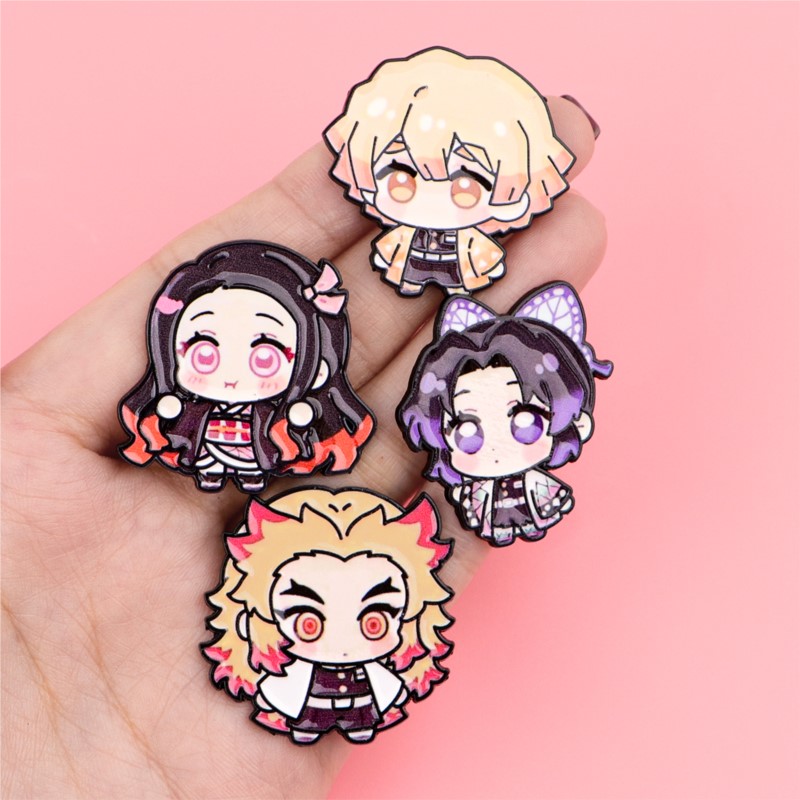 Cute Q Version Kimono Cartoon  - Enamel Pin Set ulasan dan harga