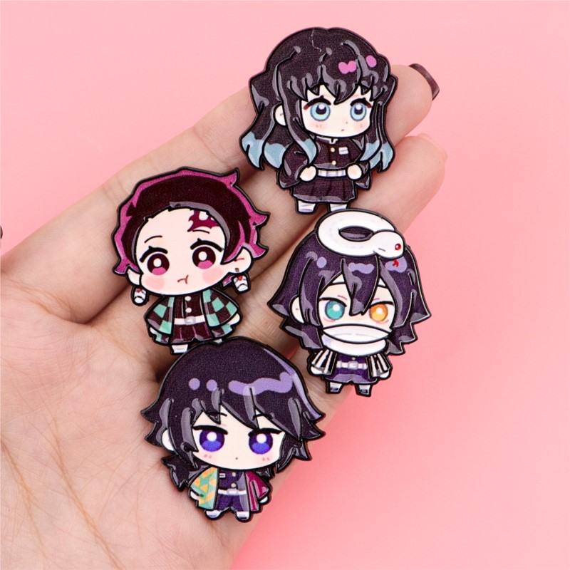 Cute Q Version Kimono Cartoon  - Enamel Pin Set ulasan dan harga
