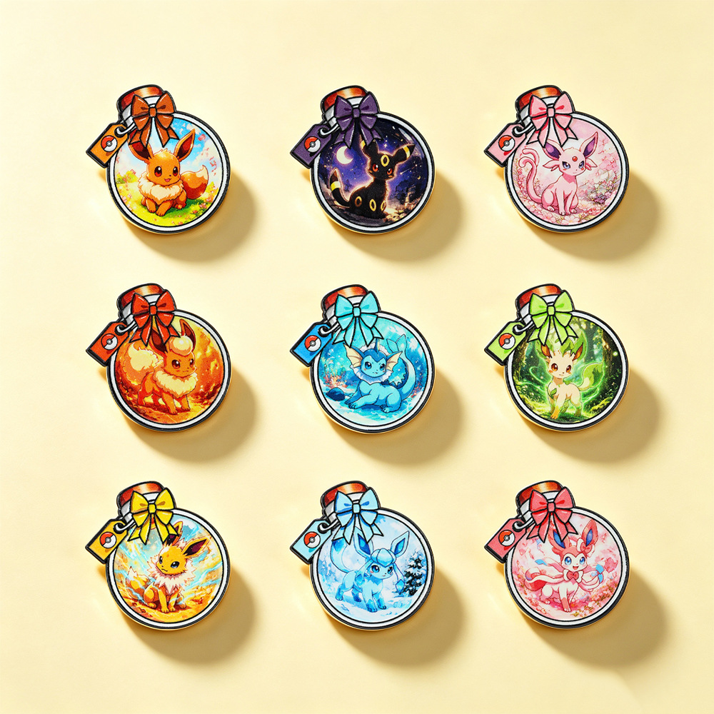 Cute Bottle Shaped Cartoon Elf - Enamel Pin Set ulasan dan harga